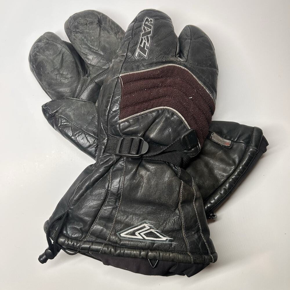 FXR SNOWMOBILING GLOVES MENS HIPORA SCOTCHLITE THINSULATE USED
